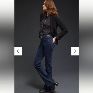 Anthropologie Pilcro Dark Wash Mid Rise Slim Bootcut Jeans Size 23 New Boho